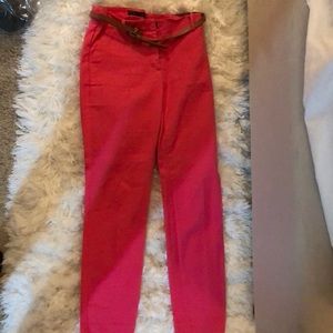Hot pink tapered pants